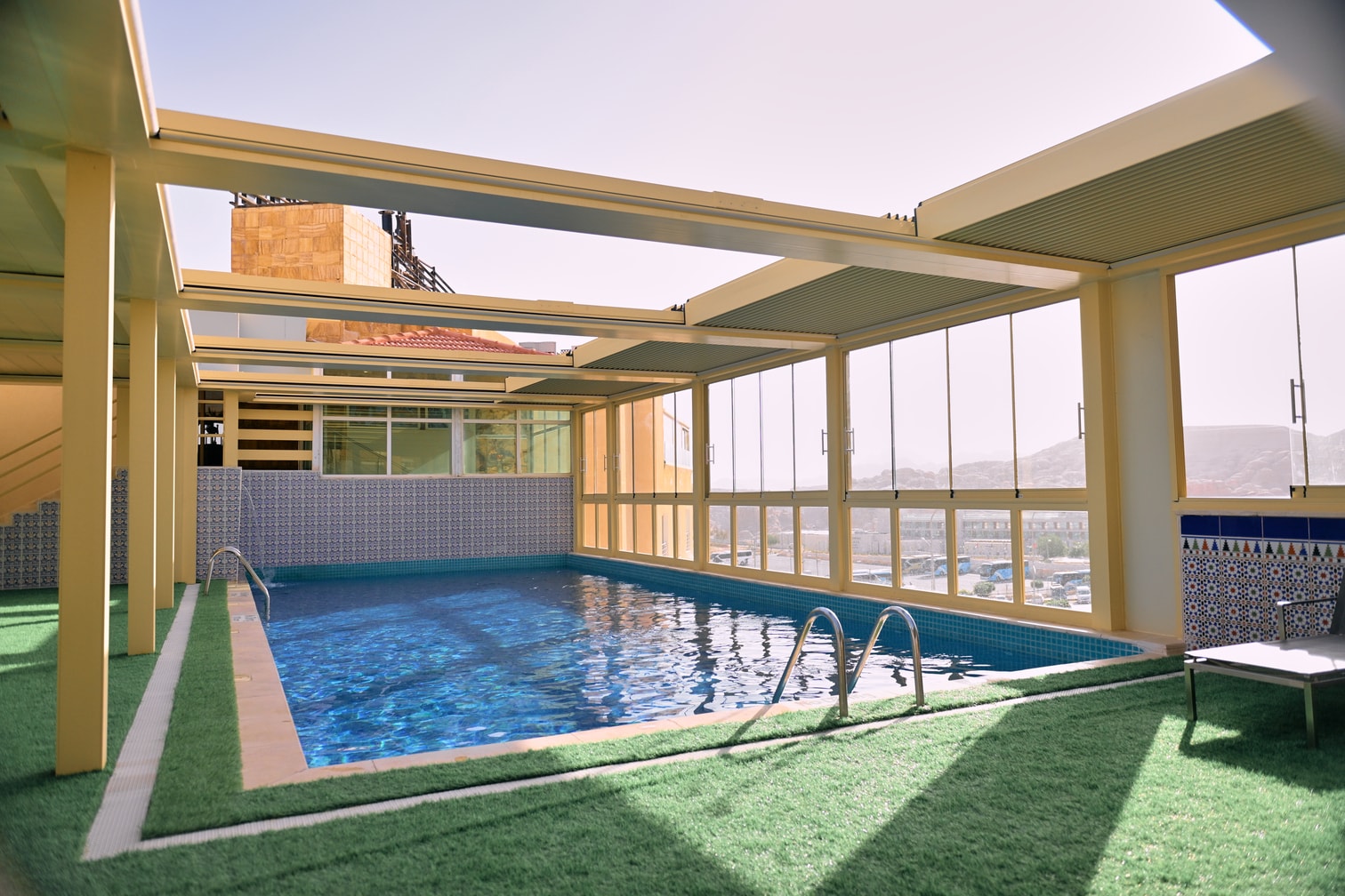Petra Breeze Pool interior with blue patterned tiles