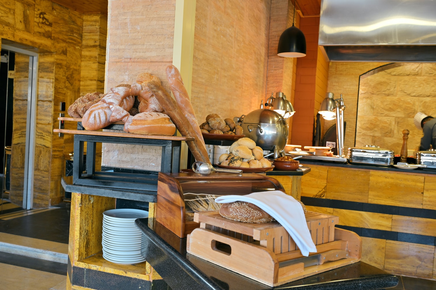 Fresh bread station at Petra Breeze Restaurant