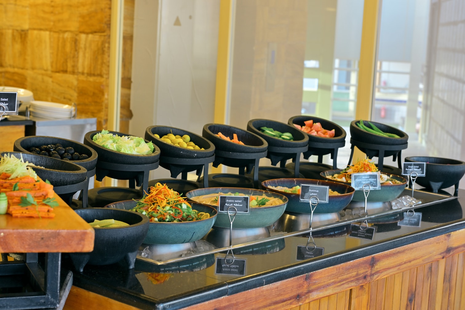 Fresh salads at Petra Breeze Restaurant