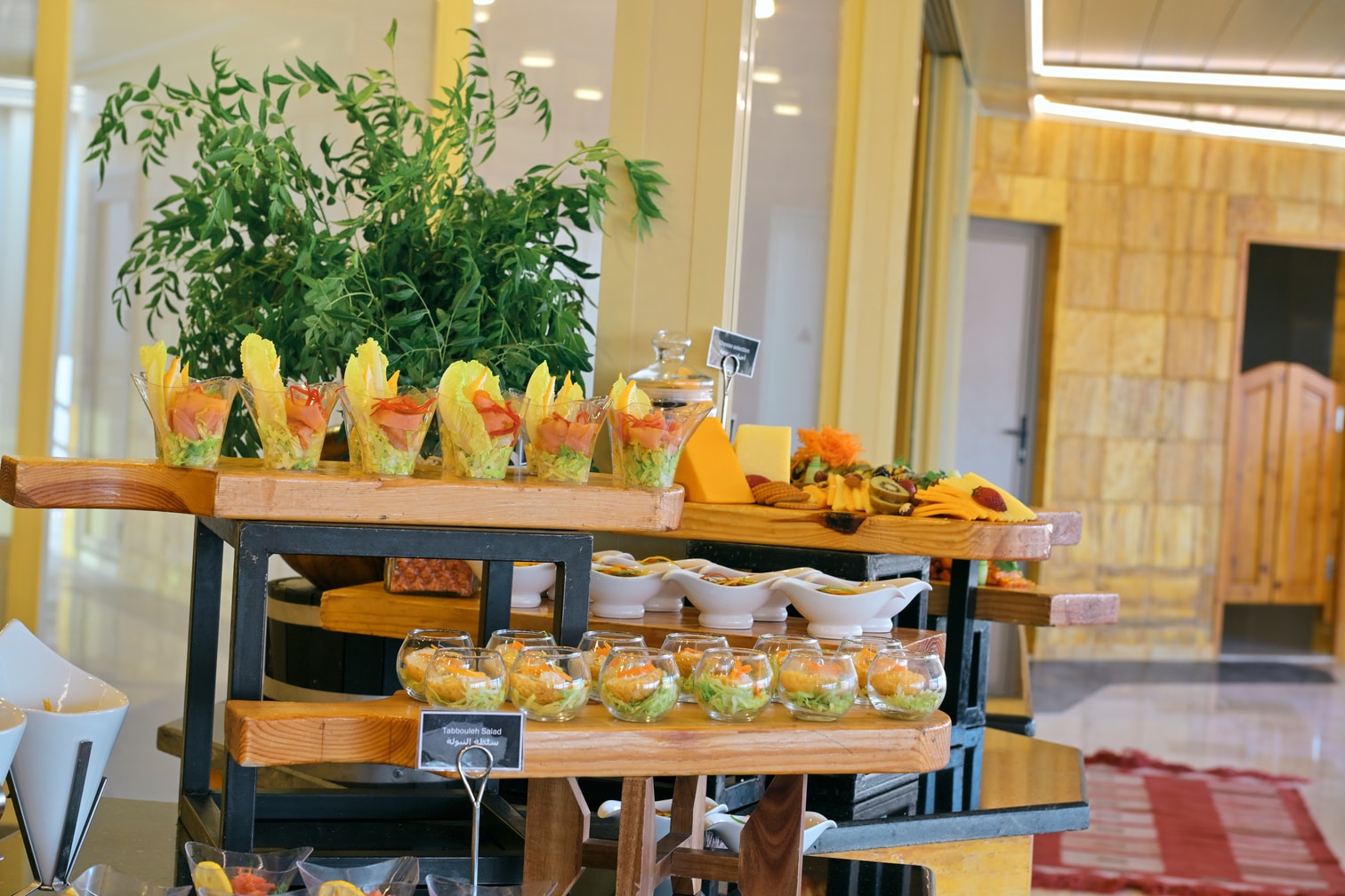 Salads, fruit and cheese at Petra Breeze Restaurant