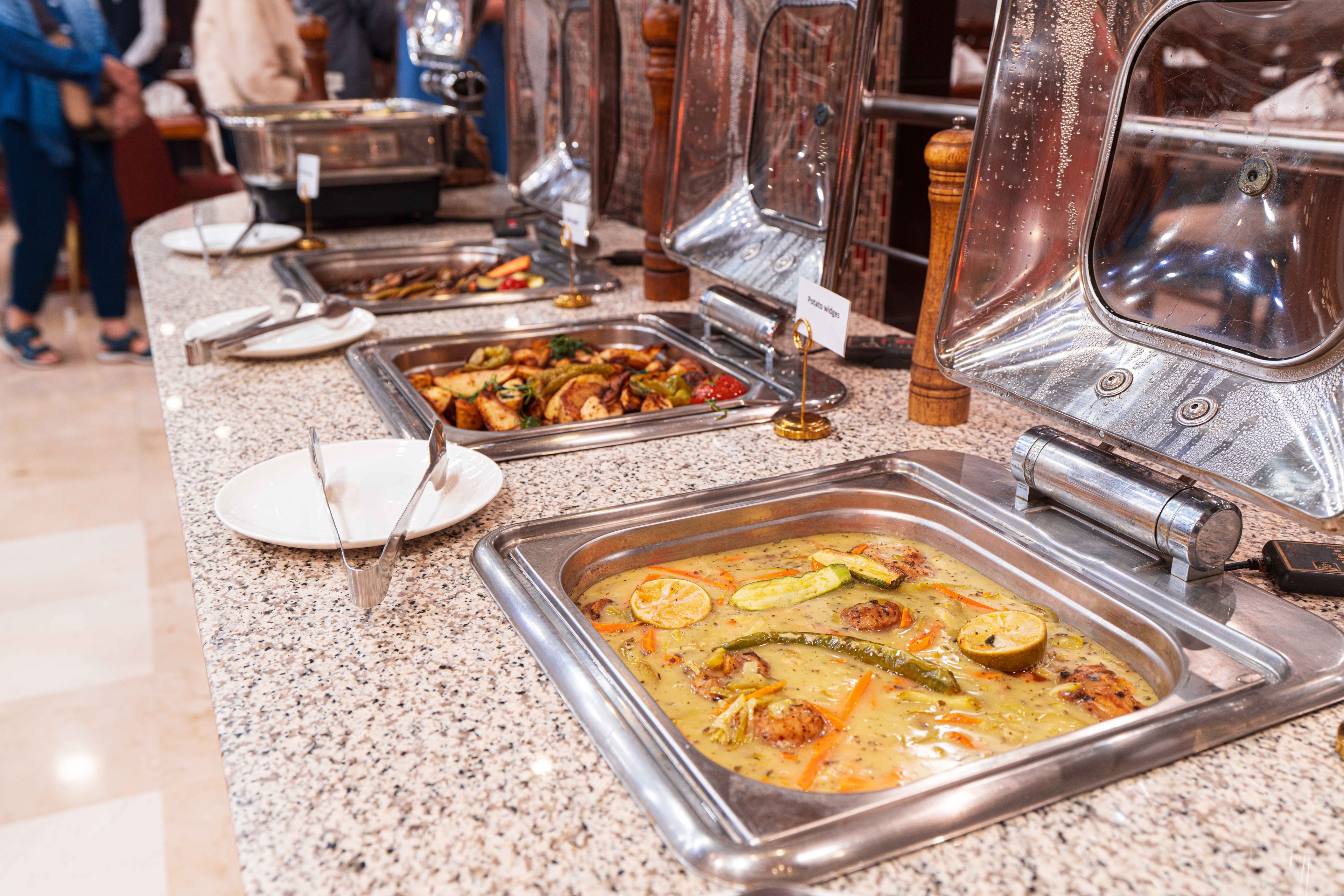 Indoor buffet at Seraj Restaurant