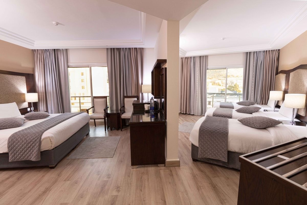 Spacious family room at Petra Moon Hotel