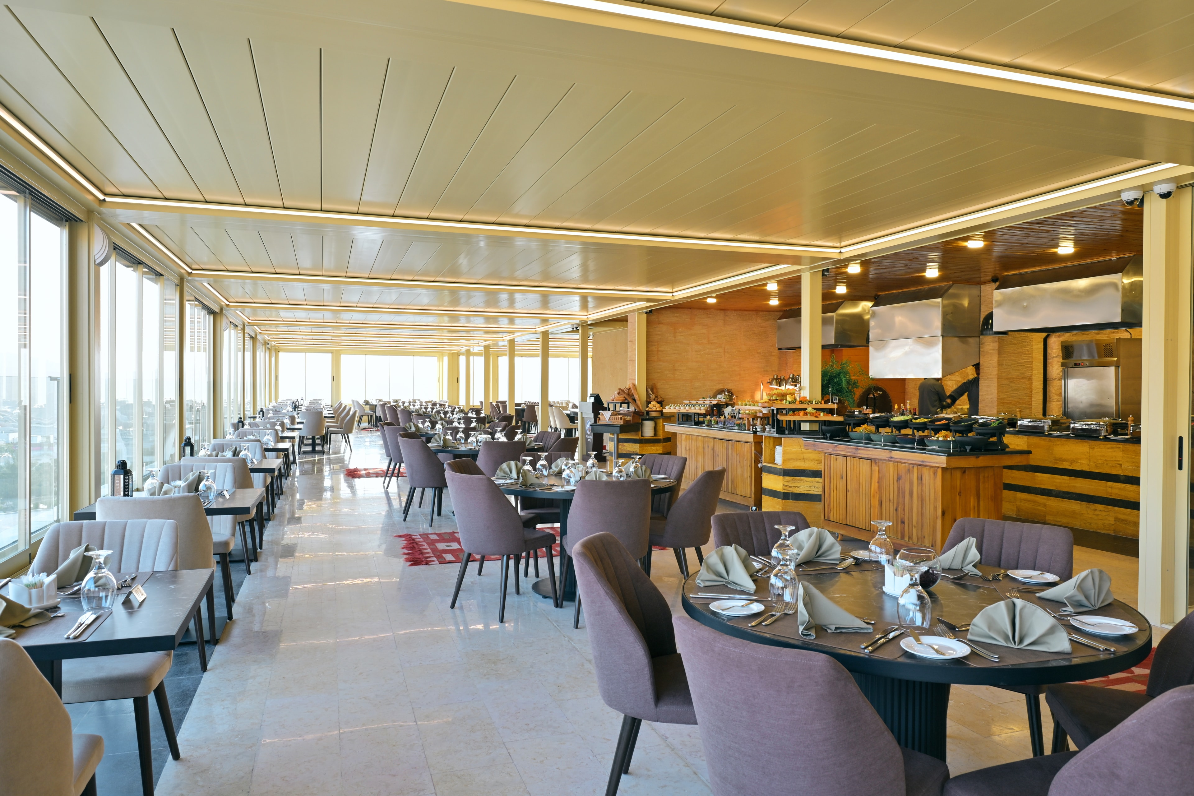 Petra Breeze Restaurant dining room at Petra Moon Hotel